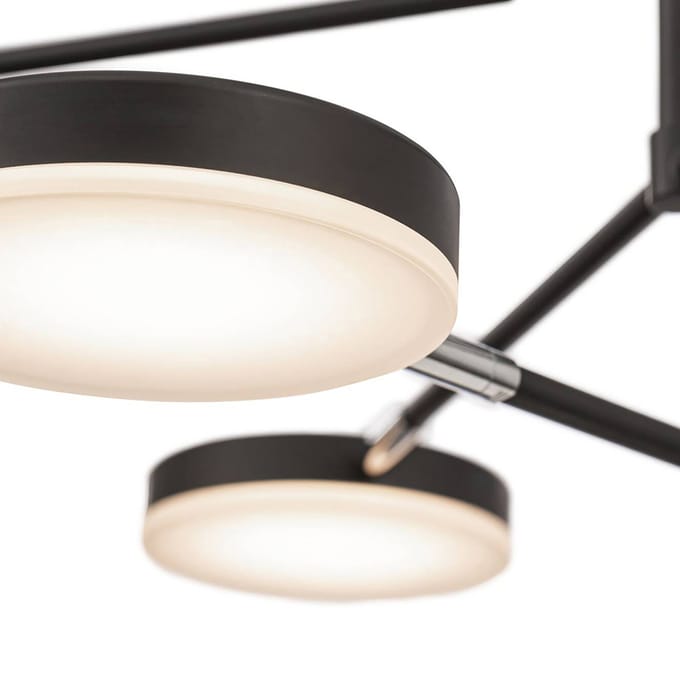 Maytoni Fad LED hanglamp draaibare kappen 6-lamps