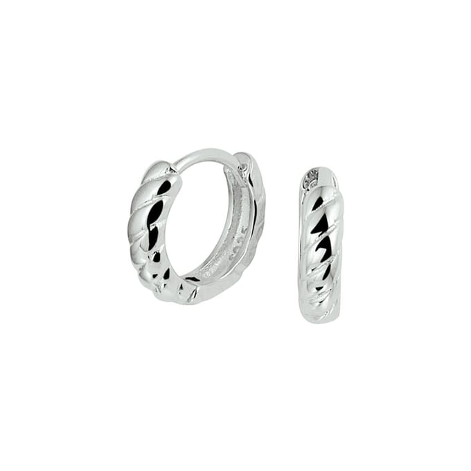 Zilver Gerhodineerd Klapoorringen 1332674