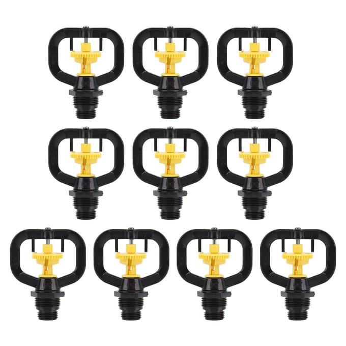 10 STKS Refractie Micro Sproeier Vlinder Roterende Sproeier Tuinirrigatie Roterende Verneveling black