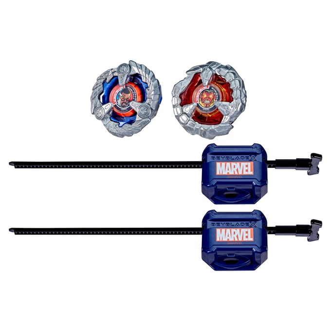 Beyblade X and Marvel Collab Captain America 4-70GB vs. Red Hulk 1-80R