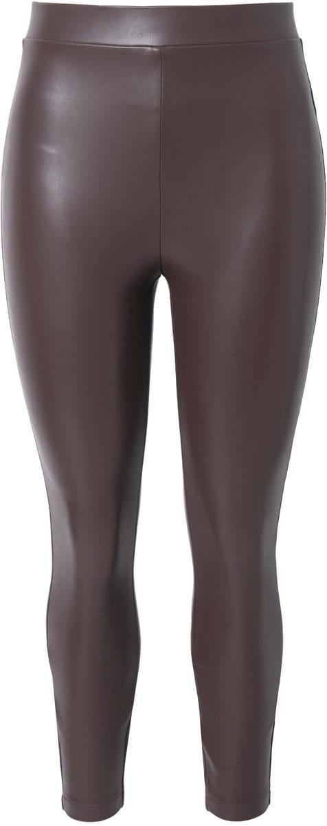 Studio Untold - Dames - Legging gecoat elastisch elastische tailleband - Dennenbruin - Maat 50+