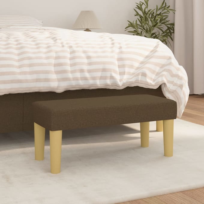 vidaXL - Bankje - 70x30x30 - cm - stof - bruin