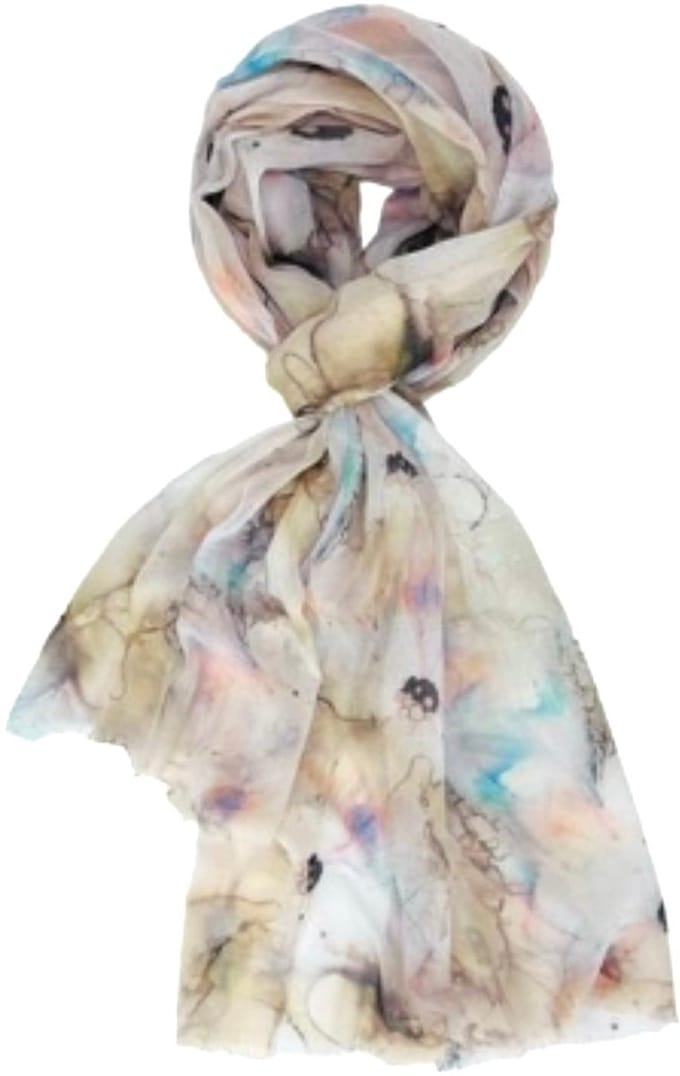 Dunne Sjaal - Print - (21243#) - Khaki