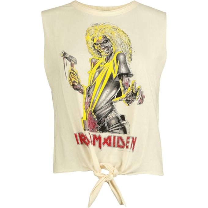 Iron Maiden Top - Amplified Collection - Killers - L tot XL - voor Vrouwen - wit