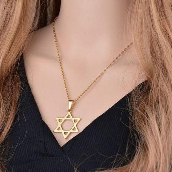Ketting met hanger Davidster goudkleur