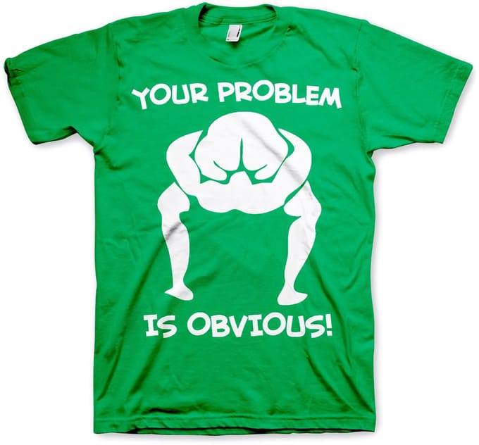 Hybris T-shirt ‘Your Problem Is Obvious’ SH-1-15704-H43-14