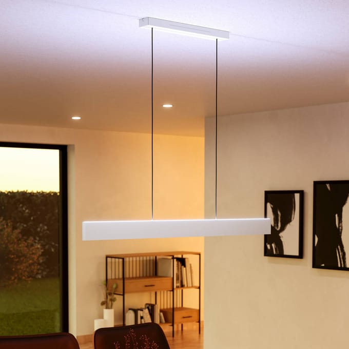 EGLO connect.z Andreas-Z Hanglamp - 117 cm - Grijs|Wit - Instelbaar RGB & wit licht - Dimbaar - Zigbee