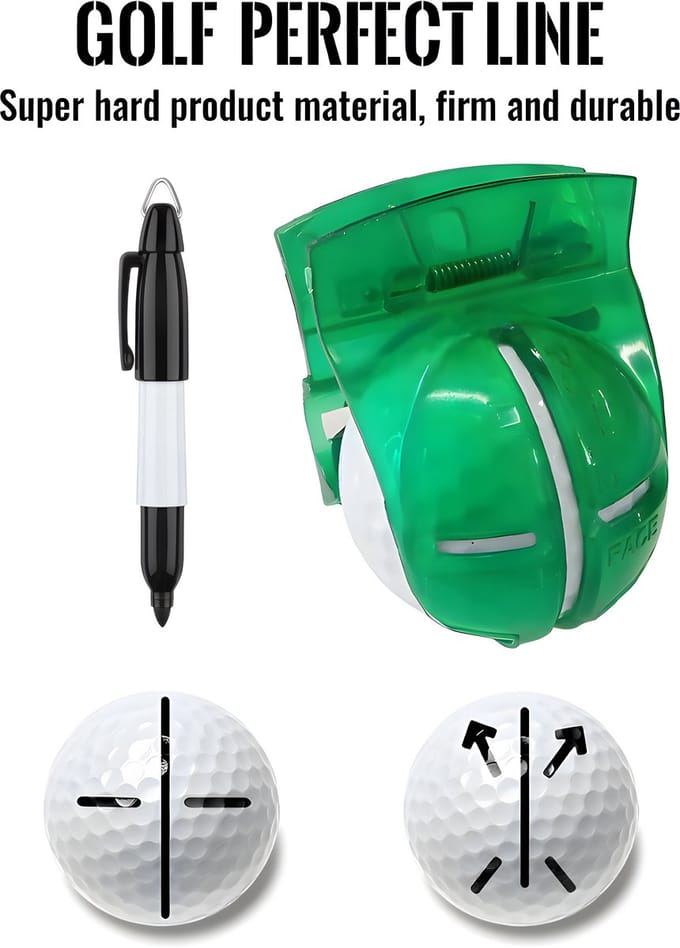 Stripe golfbal lijnmarker met stift voor puttinguitlijning