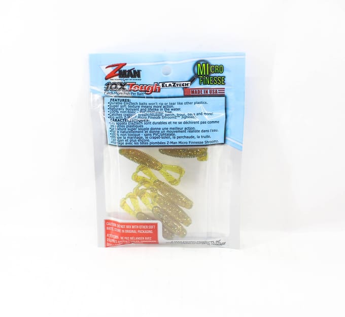 Zman Soft Lure Micro Geit 1,75 Inch 8/Pack Midnight Oil (6544) white