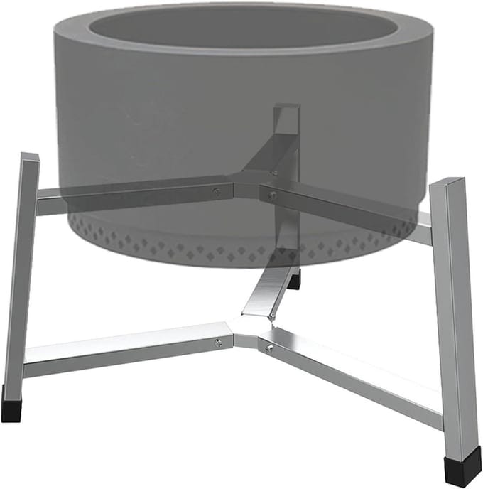 Kampvuurstandaard - Vuurplaats basis - Buiten koken - Driehoekig ontwerp - 195 inch - Zilver