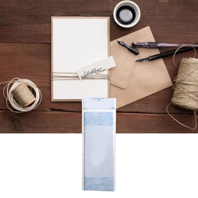 Schrijfpapier Briefpapier Set Elegant Vintage Gladder Briefpapier en Enveloppen Set voor white