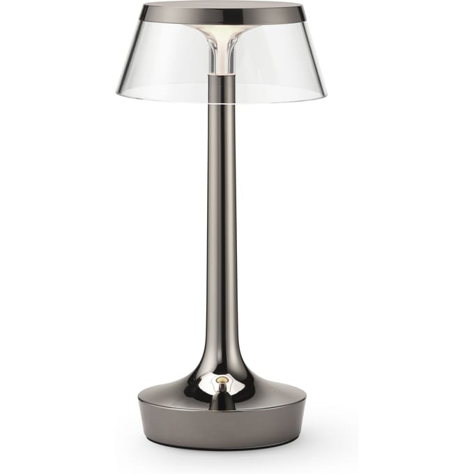 Flos Bon Jour Unplugged oplaadbare lamp Colour Tune - black chrome