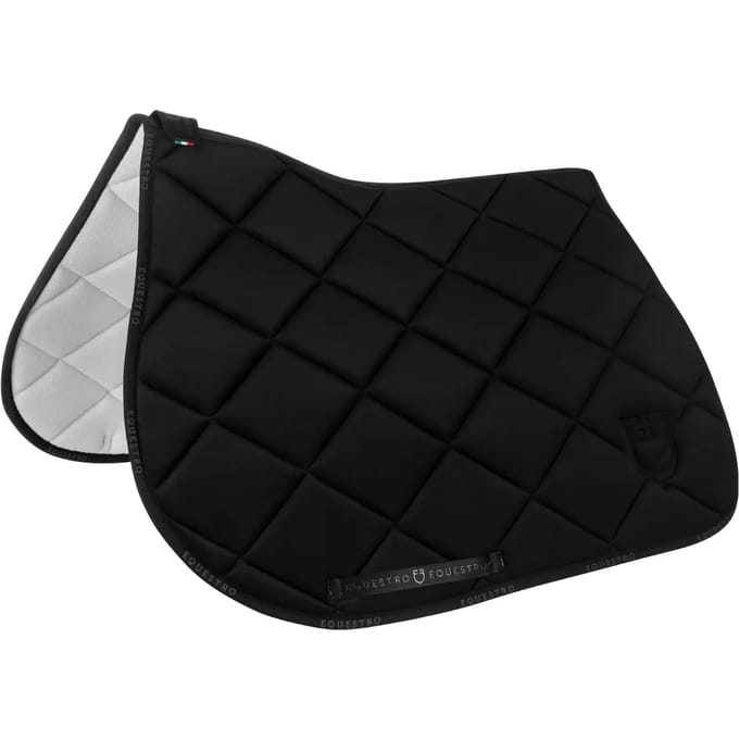 Technisch stoffen springzadeldoek met logo voor paard Equestro