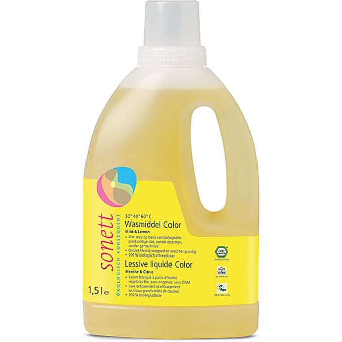 Sonett Vloeibaar Wasmiddel Color - Munt & Citroen 1.5L