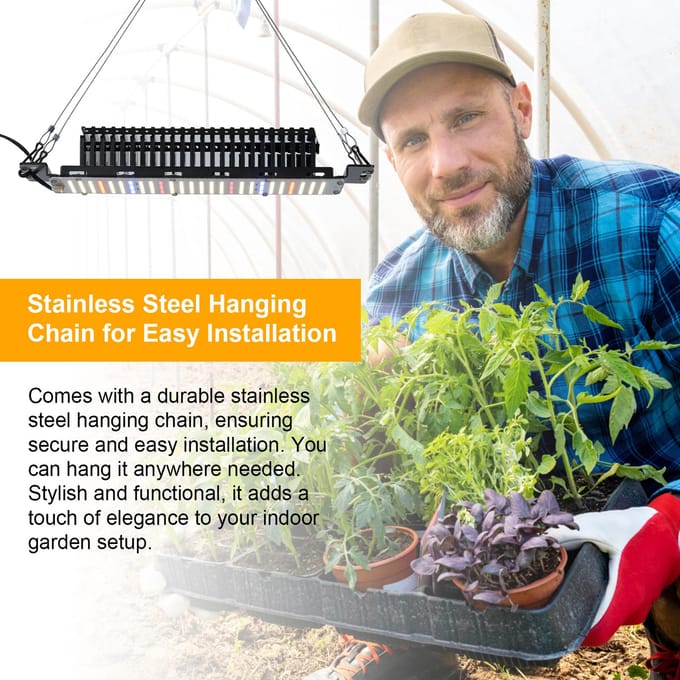 Lampe de croissance de plantes d'intérieur à LED, éclairage complémentaire à spectre complet pour plantes, lumière de croissance UV IR 3000K 5000K pour US