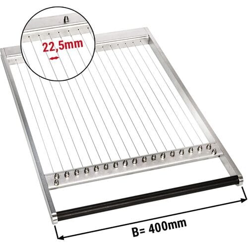 GGM Gastro Rahmen für doppel Pralinenschneider - Drahtabstand: 22,5mm Zilver