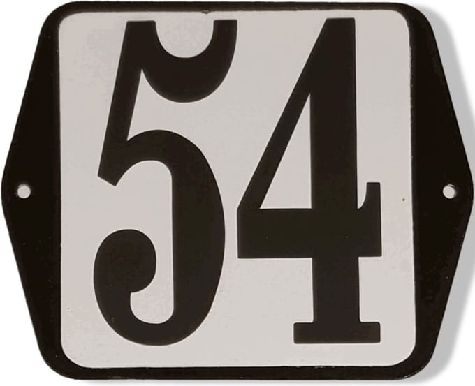 Huisnummer standaard nummer 54