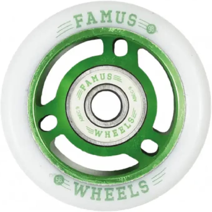 Set van 8 rollerwielen Famus Wheels 98A