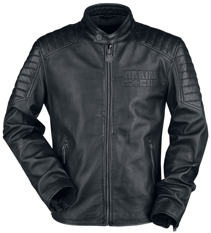 Rammstein Lederen jas - Logo - S tot 5XL - voor Mannen - zwart
