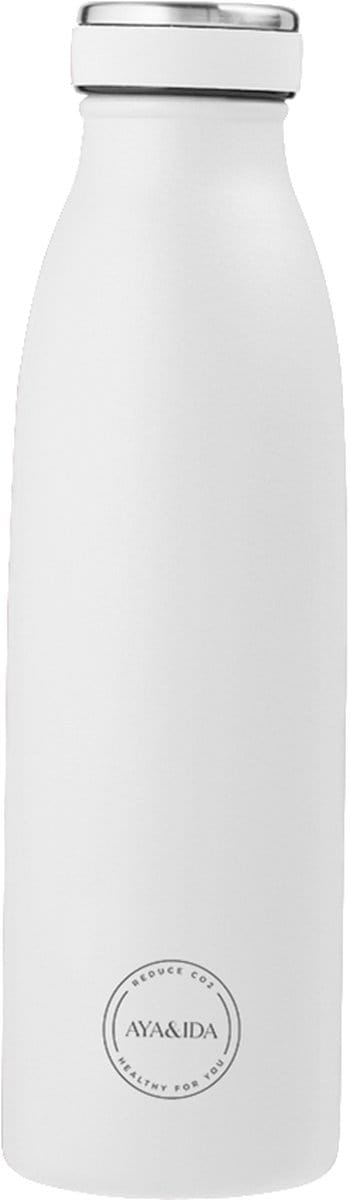 AYA & IDA - Drinking Bottle - Thermosfles - waterfles - 500ml - WINTER WHITE
