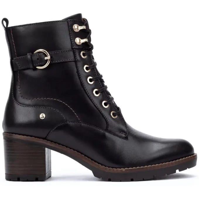 Pikolinos - LLANES W7H-8510 - Hoge sneakersVeterlaarzenDames veterschoenenDames sneakersHalf-hoge schoenen - Kleur: Zwart - Maat: 36