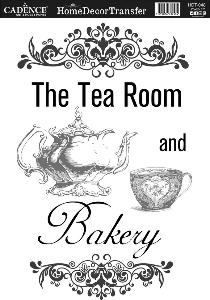 Cadence Home Deco Transfer HDT-048 25x35 cm Tea Room