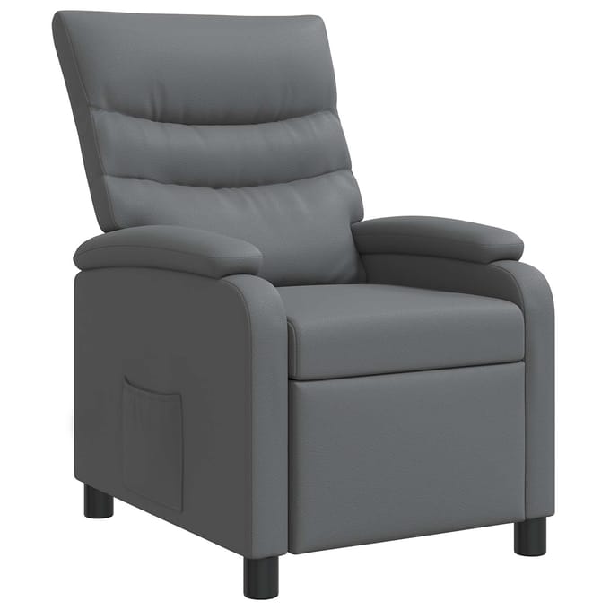 vidaXL - Recliner - Grijs - Kunstleer