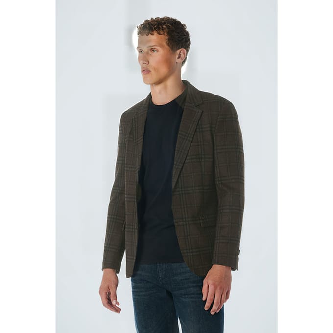 No Excess Blazer Jersey Stretch Check Coffee Größe: 54 | Blazer Outlet | Herren | Braun