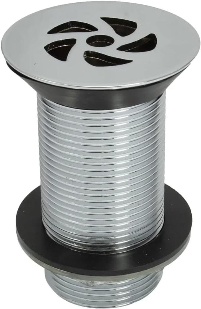 Wastafelsifon Met Rooster en Overloop Aansluiting 1 1/4" (32mm) - Inclusief Metalen Borgmoer