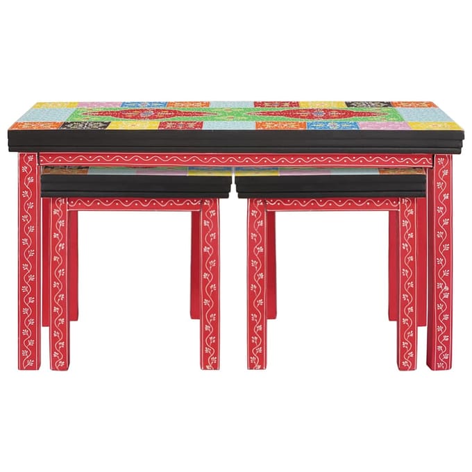 vidaXL - Bijzettafel - 2 - st - Multikleur - 90 - x - 40 - x - 50 - cm