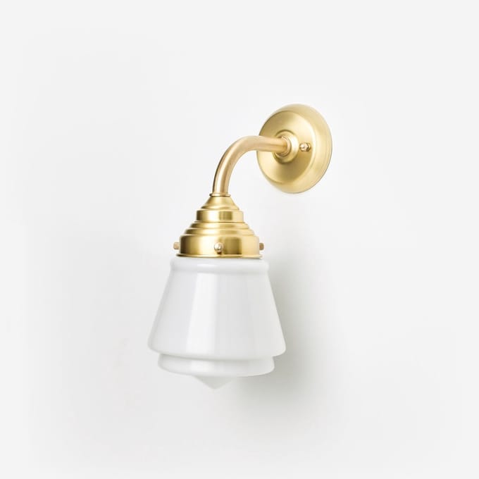 Wandlamp Komeet Curve Messing - Art Deco Trade