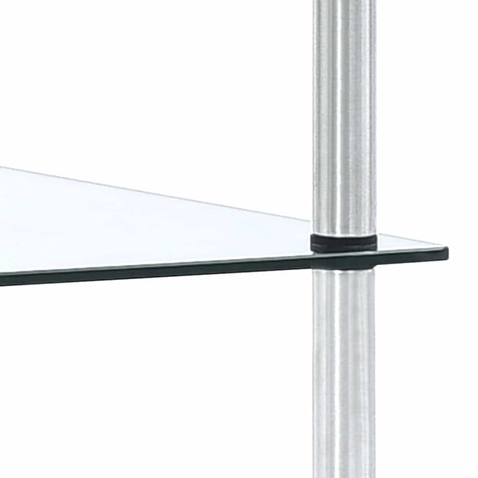 vidaXL - Kastje - 4-laags - 40x40x100 - cm - gehard - glas - transparant