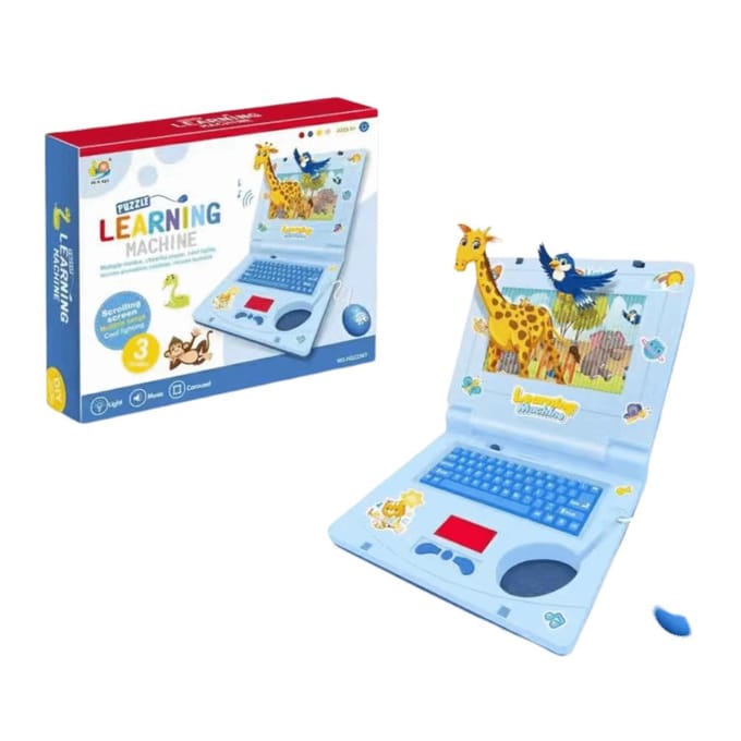 Plastic Educatieve Laptop voor Peuters LED Scherm Batterij Mini Simulatie Notebook Multifunctioneel Muziekfunctie