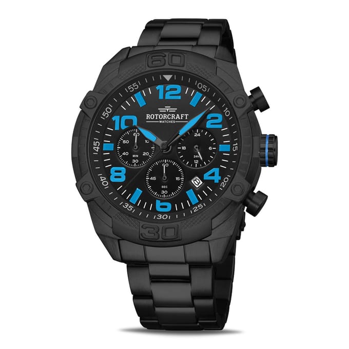 Rotorcraft - Heren Horloge Radiant Chrono - Zwart