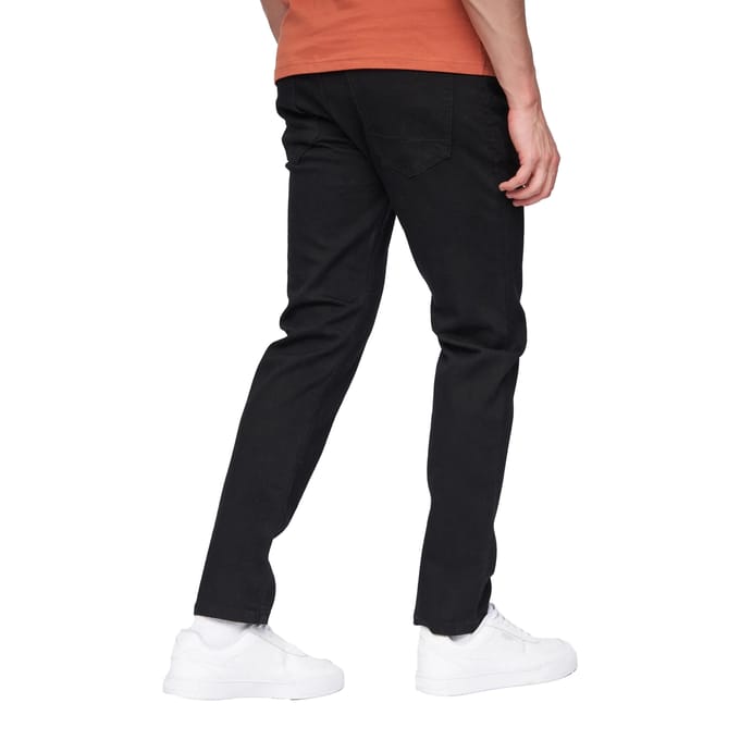Henleys Heren Craze Comfort Rechte Jeans (Zwart)