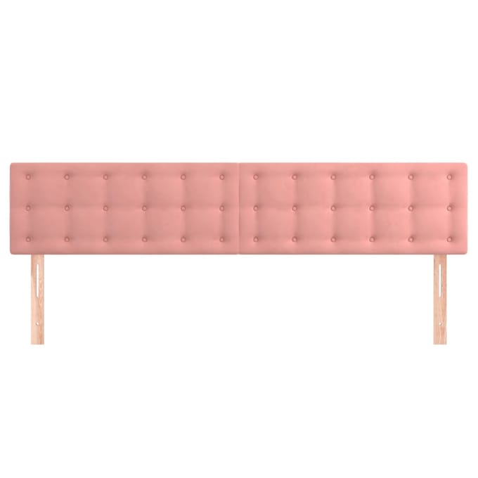 vidaXL - Hoofdborden - 180x5x78/88 - cm - fluweel - roze