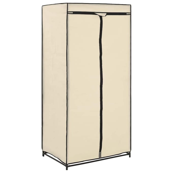 vidaXL - Kledingkasten - 2 - st - 75x50x160 - cm - crème
