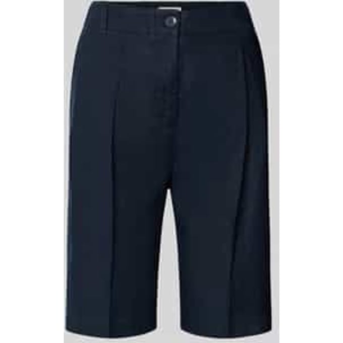 Linnen short met steekzakken