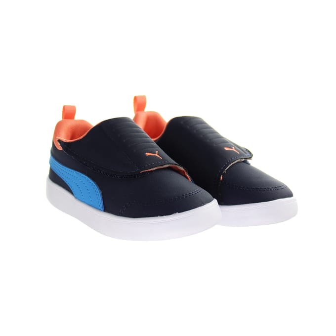 Puma Courtflex v2 Gevoerde V Kinderen Navy Trainers