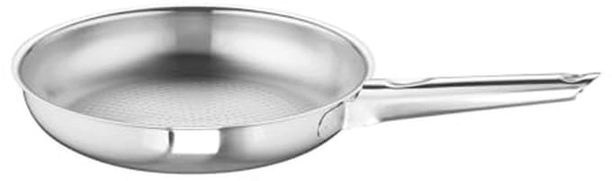 Braadpan 24 cm van roestvrij staal, zilver
