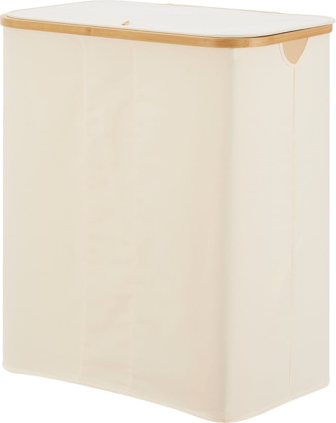 Wasmand Rusko met 3 waszakken 69x57x37 cm beige