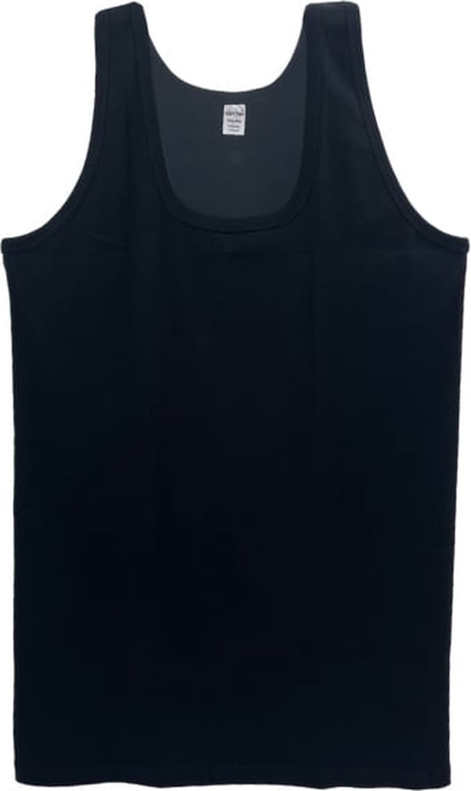 Onderhemd - SQOTTON® - King size - Zwart - 4XL/5XL