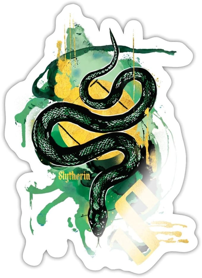 Harry Potter Zwadderich Slang Sticker maat S (10 x 10 cm)
