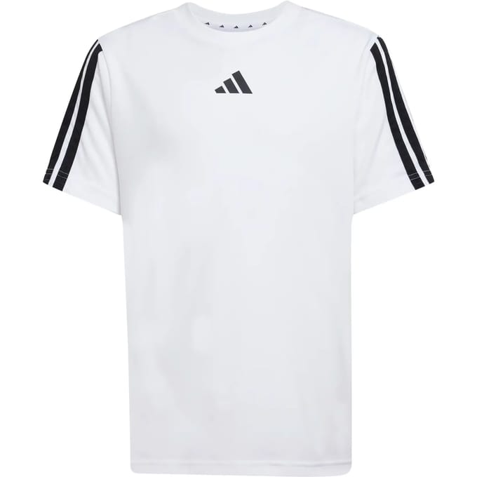 Adidas Train Essentials 3 Stripes T-shirt Met Korte Mouwen Wit 9-10 Years Jongen