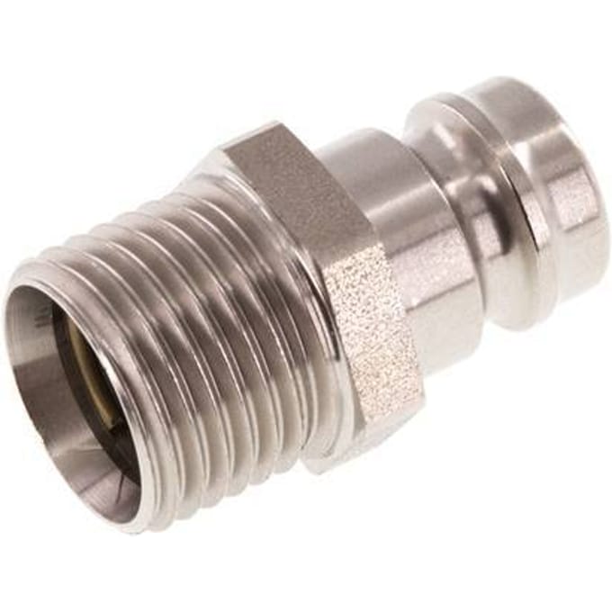 RVS DN 9 Tempereerkoppeling Insteeknippel M16x1.5 Buitendraad Dubbele afsluiting