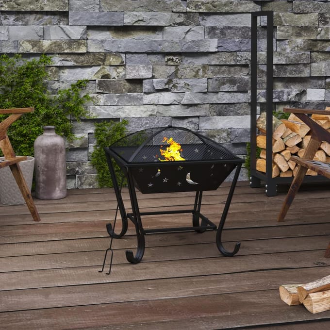 vidaXL - Vuurplaats - met - pook - XXL - 50 - cm - staal