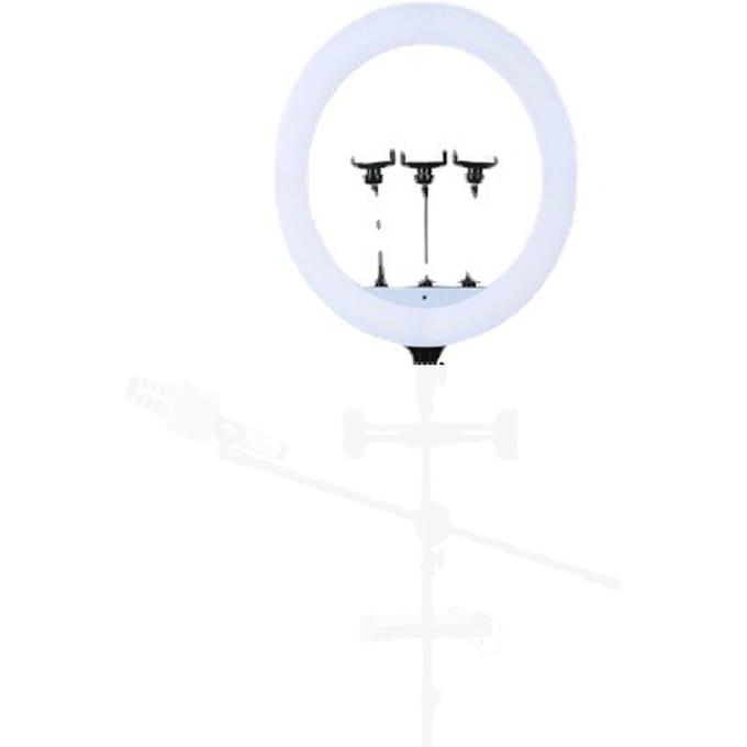 45 cm (18 inch) twee- LED   licht, studio continu licht voor fotografie en videovergaderingen white