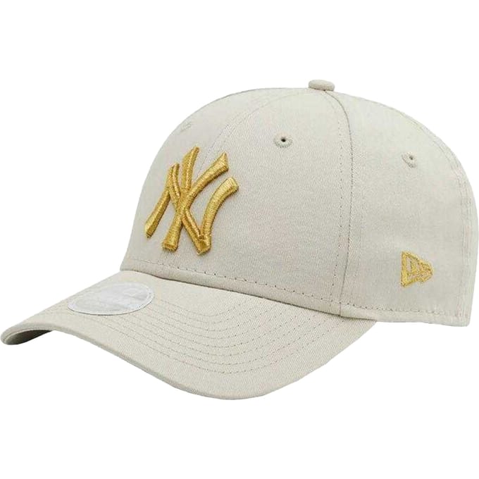 New Era Dames/Dames New York Yankees Metallic Logo Baseballpet (Beige)