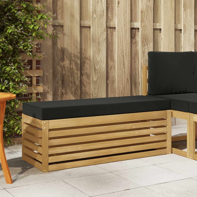 vidaXL - Buitenstoel - Bank - Massief - Acacia - Hout - Wit