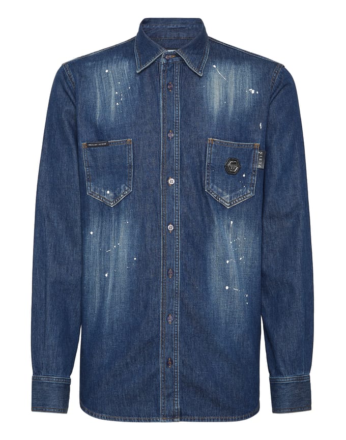 Denim Shirt Skull&Bones